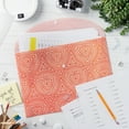 Pen+Gear Poly Envelope Document File Folder, Orange and White