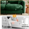 thumbnail image 5 of 3-Seat Modular Sectional Couch,Soft Chenille Fabric High-Density Foam Ergonomic Design,High Quality Wooden Base,Green, 5 of 13