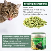 Cat Crunchy Fish Shaped Catnip Treats, Natural Kitty Cat Treats, Delicious Catnip Flavored Snacks, 3.5 oz. Tub