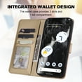 thumbnail image 6 of Cute Cartoon Wallet Phone Case for Google Pixel 7 with Card Holder Soft PU Leather Kickstand Cover for Men and Women Magnetic Shockproof Protective with Lanyard for Google Pixel 7, Khaki, 6 of 9