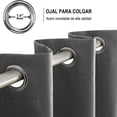 thumbnail image 2 of Cortinas Blackout para bloquear luz y ruido Gris Kyuden Home, 2 of 4
