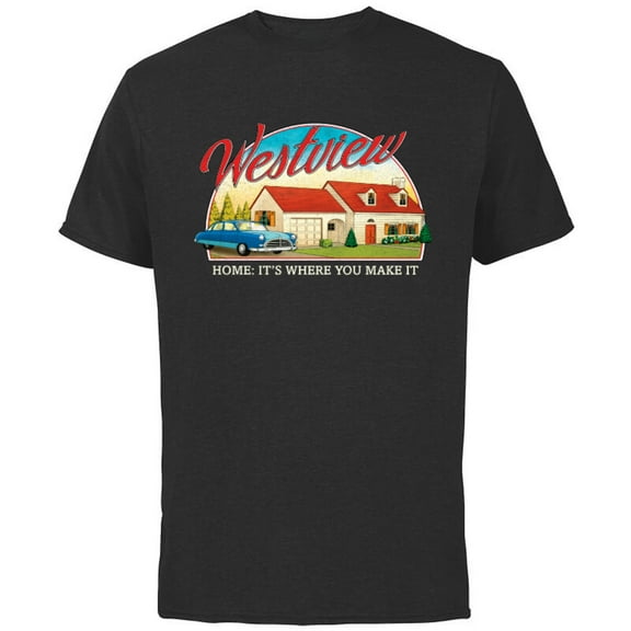 Marvel WandaVision Westview Retro Standard - Short Sleeve Cotton T-Shirt for Adults - Customized-Black