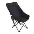 thumbnail image 4 of Silla de camping plegable portátil con respaldo ajustable, tumbona plegable para playa, parque, piscina, tomar el , playa y jardín. Negro, 4 of 8