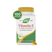 Nature's Way Vitamin E Softgels, D-Alpha Tocopherol, Essential Antioxidant, 268mg per Serving, 100ct
