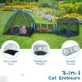 thumbnail image 2 of Outdoor Cat Enclosure, 3-in-1 Catio Outdoor Cat Enclosure with Tunnel for Outside and Indoor, Cat Tent Portable Catio Pet Playpen with Storage Bag for Kitty and Small Animals, 2 of 7