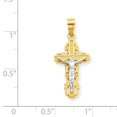 thumbnail image 3 of 10k & Rhodium Crucifix Pendant, 3 of 3