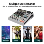 Depusheng AG8 Professiona Audio Mixer 8 Channel Mixing Console with MP3 Player Source USB recording,With grouping and 2 AUX interfaces, 99DSP EFFECT