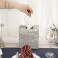 thumbnail image 2 of Rattan Square Tissue Cover Holder Decoration Tissue Organizer Box Cube Tissue Paper Holder, 2 of 4