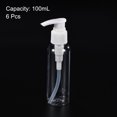 thumbnail image 3 of Unique Bargains 100mL Airless Pump Bottles 6 Pack Portable Refillable Dispenser Containers for Travel Shampoo Lotion, Clear, 3 of 5