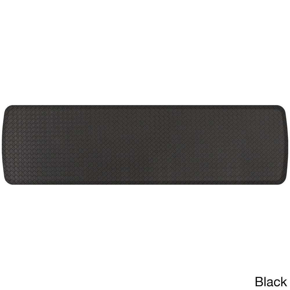 GelPro Elite AntiFatigue Gel + Foam Kitchen Runner Comfort Mat 20x72" Basketweave Black