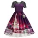 thumbnail image 1 of Moda mujer estampado empalme cultivo de encaje tipo grande vestido de fiesta de noche Fridja  qw440, 1 of 9