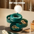 thumbnail image 5 of PONPRNGY Jewelry Organizer Small Jewelry Storage Box 4-Layer Rotating Travel Jewelry Tray Holder for Women Bracelets Rings Bracelets Earrings, 5 of 6