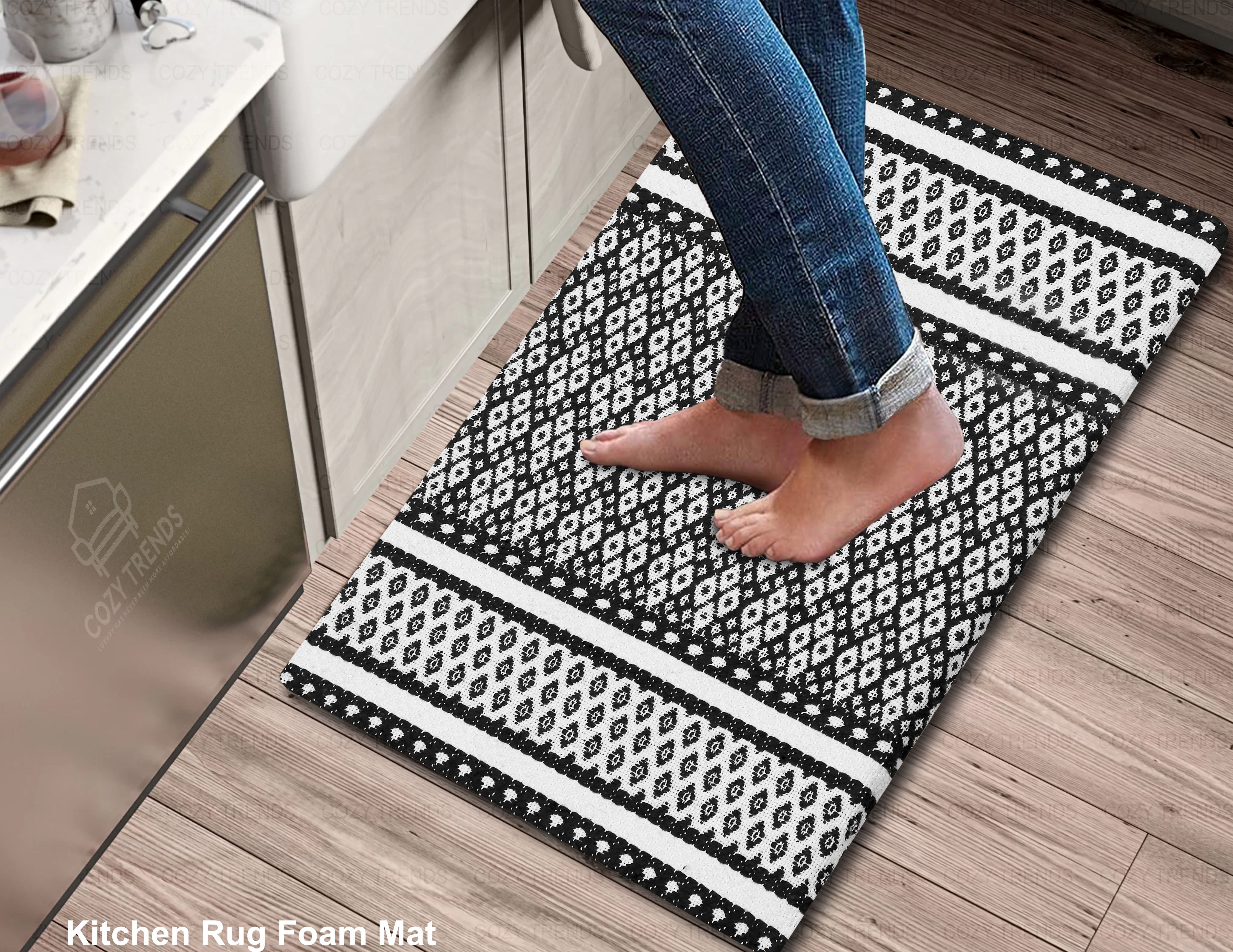 Kitchen Mats Cushioned Anti Fatigue Kitchen Rugs Waterproof Non-Slip  Durable Stain Resistant Thick Memory Foam Heavy Duty Ergonomic Comfort  Standing Mat for Flo - China Rug and Carpet price