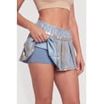thumbnail image 5 of Women's Foil Screen Denim Pleated Micro Mini Skirt, 5 of 5