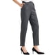 thumbnail image 4 of Pantalones elegantes de cintura alta para mujer INSPIRE CHIC con bolsillos, tobillo gris oscuro, 4 of 6