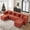 Chenille Rust, variant on BEHOST 130" U-Shaped Modular Sectional Sofa, 6-Piece Cloud Couch with 2 Movable Ottomans, Extra Deep Seat Chenille Sleeper Sofa, Flexible Oversized Modern Sofa Set for Living Room, Chenille Black