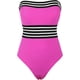 thumbnail image 4 of Trajes de baño de una pieza sin tirantes para mujer con control de barriga, trajes de baño halter adelgazantes, 4 of 6