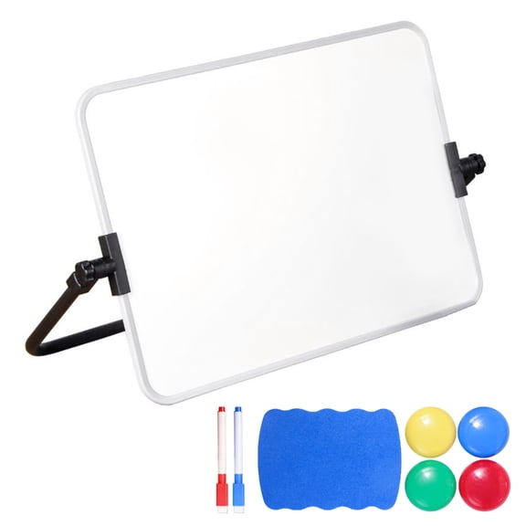 ROZYARD A3 Whiteboard with Stand Marker Magnets Eraser, Double-Sided White Board Easel