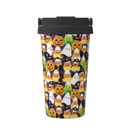 

Susaid Halloween1 Print Coffee Travel Mug Insulated Coffee Mug with Lid Leakproof Coffee Thermos Coffee Tumbler for Hot&Cold Drinks