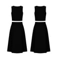 thumbnail image 5 of SOOMLON 2 Piece Skirt Set for Women Crew Neck Sleeveless Shirt Draped A Line Midi Skirt with Pockets High Waisted Outfits, 5 of 7