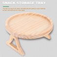 thumbnail image 2 of PENIKOKO 1Set universal couch tray Rectangular Khaki Wood Portable Table for Living Room, 2 of 5