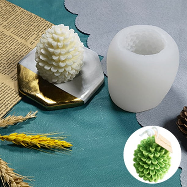 Fiudx Moldes para Velas de Árbol de Navidad 3D, Aptos para Uso Alimentario, Reutilizables, Ideales para Hacer Velas, Jabones, Pasteles y Chocolate, Manualidades Navideñas y Decoración Diy. Múltiples