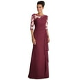 thumbnail image 2 of EGNMCR Robes de Soirée pour Femmes, Robes Formelles pour Femmes, Robes de Cocktail pour Femmes Robe Longue de Mode pour Femmes Robe de Soirée à Manches Mi-Longues avec Empiècement en Dentelle Chemisier pour Femmes, 2 of 8