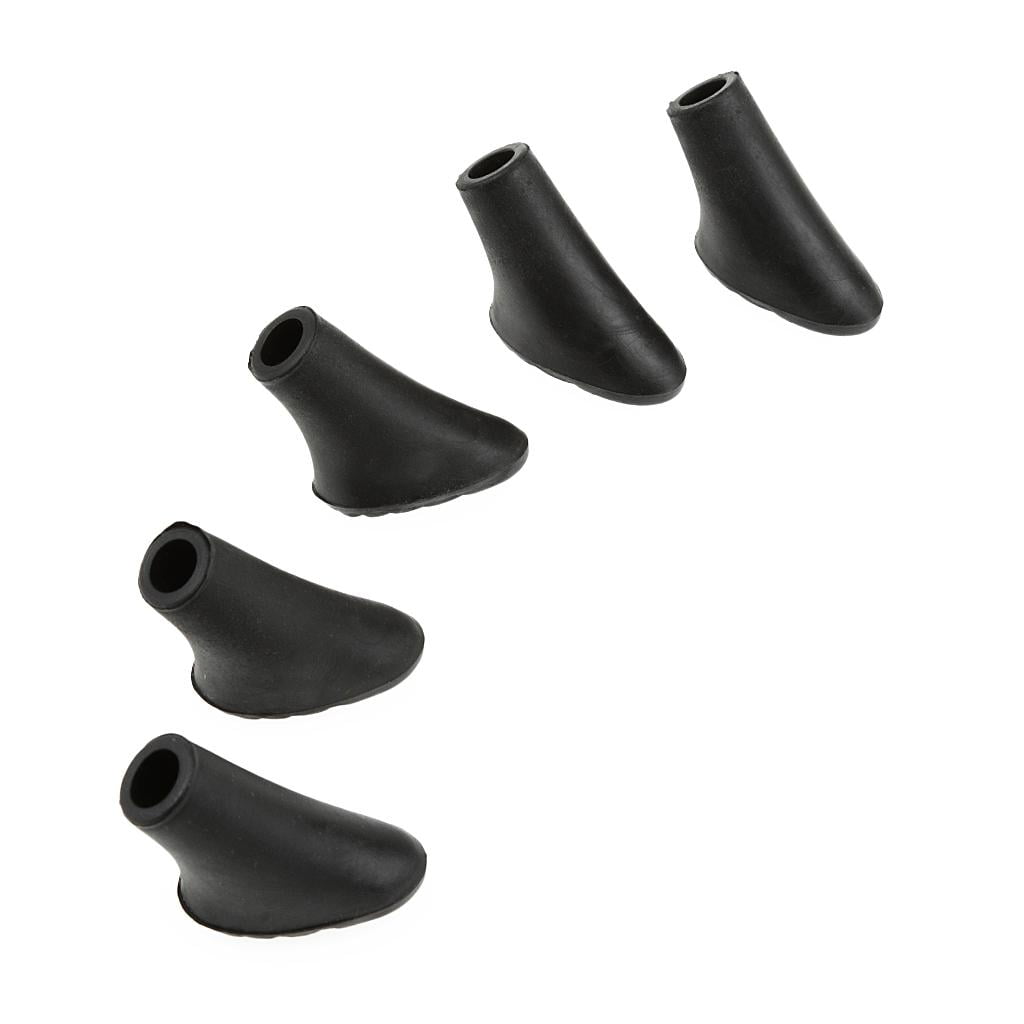 5 Pieces Hiking Stick Rubber Tips 16 Pack Walking Trekking Pole Tips