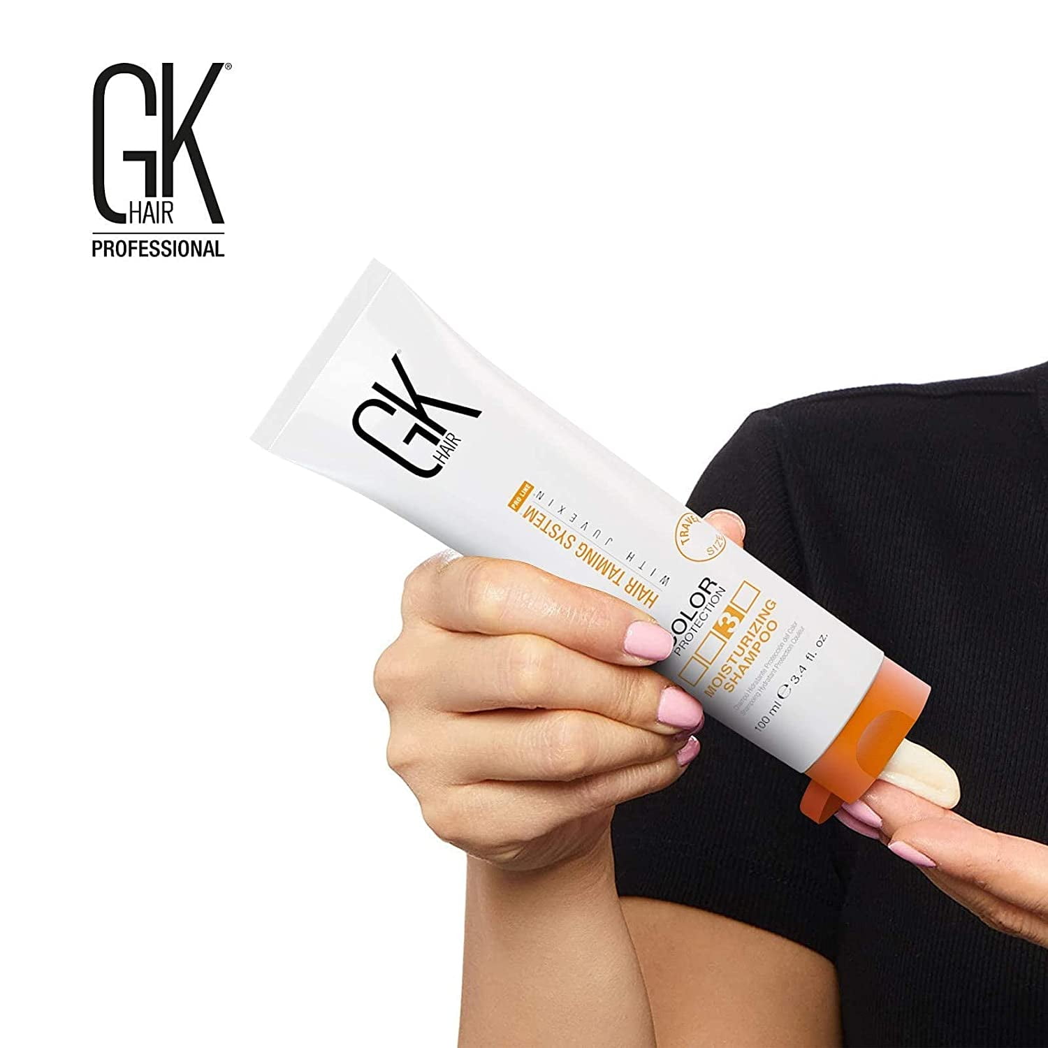 Global Keratin GK Hair Moisturizing Shampoo and Conditioner Set 100ml , 300ml , 1000ml -for Color Treated Dry Damage Curly Frizzy Thinning Hair