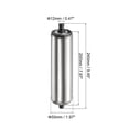thumbnail image 2 of Uxcell Stainless Steel Gravity Conveyor Roller Transmission Galvanized End Silver 2"x8", 2 of 5