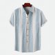 thumbnail image 3 of Camisas a rayas para hombre Camisas duraderas y frescas Camisas de vestir para hombre Camisas clásicas de color liso Ropa de diseñador de moda asequible para hombre Ropa formal, 3 of 5
