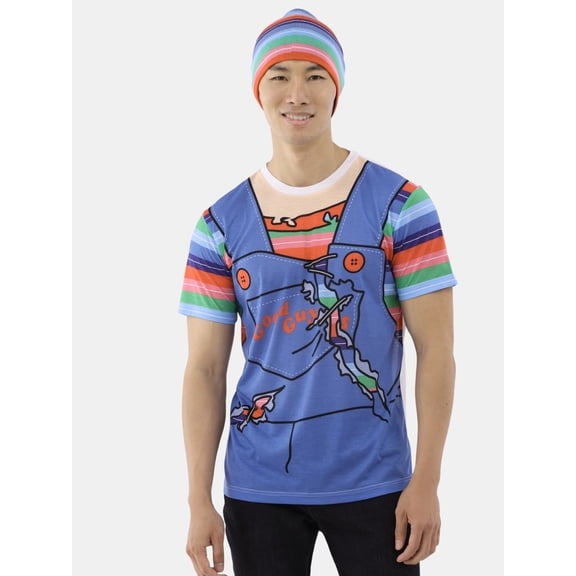 Chucky Men's Halloween Graphic Costume Tee with Short Sleeves, Sizes XS-3XL