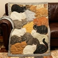 thumbnail image 4 of Sleepwish Colorful Cat Fleece Throw Blanket for Couch Chair Fuzzy Kitten Print Plush Sherpa Blanket Gifts for Cat Lovers, 4 of 5