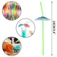 thumbnail image 3 of Elainilye 50 Pcs Umbrella Drink Straws, Plastic Disposable Fancy Cocktail Straws, Tropical Party Straws for Hawaiian/Birthday/Pool Party Decorations, 50pcs, 3 of 9