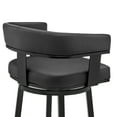 thumbnail image 2 of Armen Living Cohen30" Bar Height Swivel Bar Stool in Black Finish and Black Faux Leather, 2 of 11