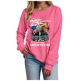 thumbnail image 6 of Leey-World 250th American Anniversary Independence 250 Years of Freedom T-Shirt American Shirts for Women(Hot Pink,2XL), 6 of 9