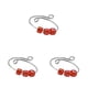 thumbnail image 4 of sweethay Lovely Ring Metal Fidget Anillos con cuentas Ajustable Ligero Apertura Anillo de dedo Joyería impermeable Mujeres Niñas Rojo Type1 NO1, 4 of 6