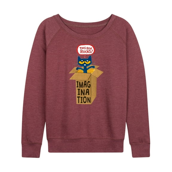 Pete The Cat - Pete In Imagination Box - Women's Lightweight French Terry Long Sleeve Shirt