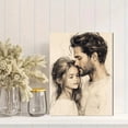 thumbnail image 2 of Qisvanset 12x16 Inch With Frame 2D Flat Wall Art Minimalist Line Art Family Couple Portrait Mother Day Gift Decor, 2 of 8