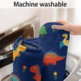 thumbnail image 5 of Dark Blue Dinosaurs ROAR Pattern Bathroom Rugs Mat,Non Slip Microfiber Bathroom Rug,Rubber Backing,Soft Bathroom Mats for Bathroom Floor,Tub and Shower,17x30in(43x75cm), 5 of 5