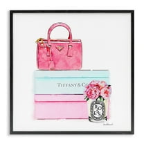 Stupell Industries Blue Fashion Box and Roses Soft Glam Pastels Designed by Amanda Greenwood