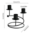 thumbnail image 3 of PEONAVET Candle Stand,Decorative Candlestick Holders for Pillar Candles,Vintage Tall Candle Sticks Stand Holder for Table, Mantel, Wedding, Housewarming Gift, Home Decor（Black） up to 65% off, 3 of 6
