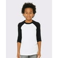 thumbnail image 2 of Bella + Canvas Youth Three-Quarter Sleeve Baseball Tee, 2 of 3