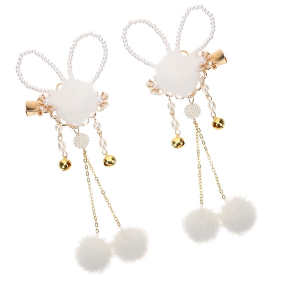 PAMINGONO 1 Pair Easter Bunny Ears Headband for Kids and Girls Metal Hair Decoration for Parties