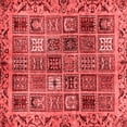 thumbnail image 1 of Ahgly Company Indoor Square Abstract Red Modern Area Rugs, 3' Square, 1 of 4
