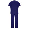 thumbnail image 5 of Riecok Women Nurse Uniforms V Neck Short Sleeve Tops and Drawstring Pant Comfortable 2 Piece Workwear with Pockets, 5 of 6
