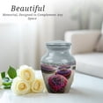 thumbnail image 5 of Petunia Keepsake Small Urns For Human Ashes Adult Man - Gray Urn For Ashes For Women - Mini Cremation Urn For Mom - Tiny Memorial Urns For Adult Female - 3 Inch, 5 of 7
