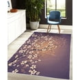 thumbnail image 4 of Japanese Decorative Rug, Spring Season Sakura Bloom Design Marine Toned Ombre Color Background, Quality Carpet for Bedroom Dorm and Living Room, 6 Sizes, Mauve Quartz, by Ambesonne, 4 of 4