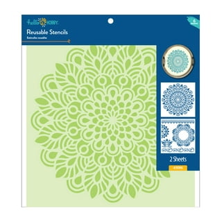 9 Pieces Flower Line Quilting Stencil Kit Sewing Stencils Flower Reusable  Template Stencils with Metal Open Ring for Sewing on Fabric Quilt Clothes