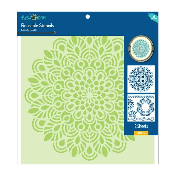 Hello Hobby Mandalas Art Stencil (2 Pieces)